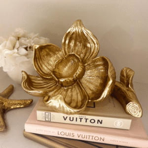 Lillia Gold Flower Decorative Ornament