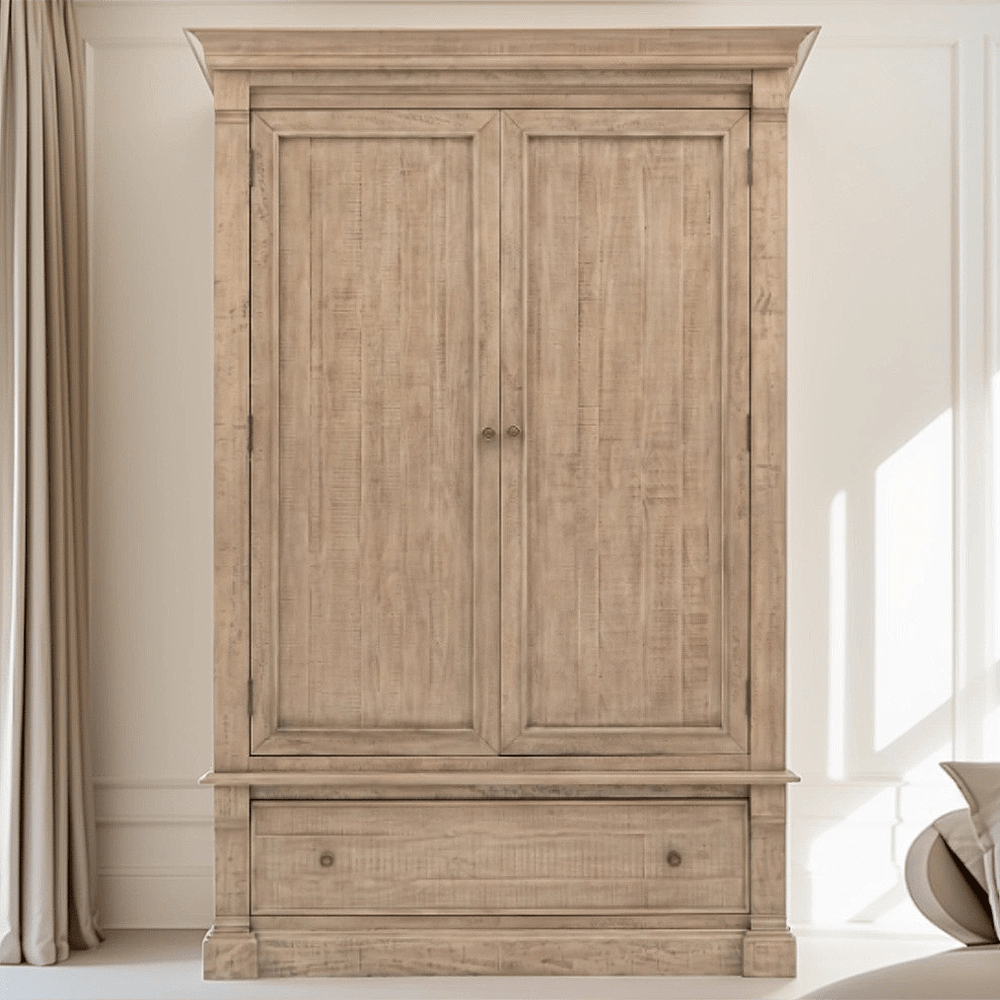 Lilliana Luxury 2 Door Wardrobe with Brass Handles