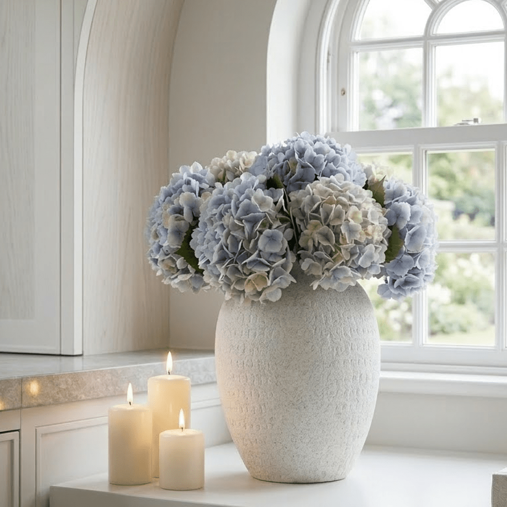 Lis Neutral Large Ceramic Tall Vase
