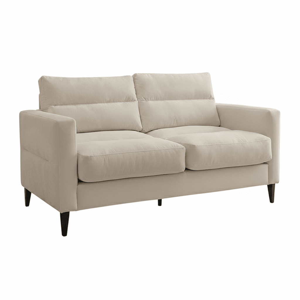 Lisbon Cream Velvet Sofa Range with Stitch Detailing