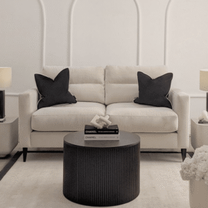 Lisbon Cream Velvet Sofa Range with Stitch Detailing