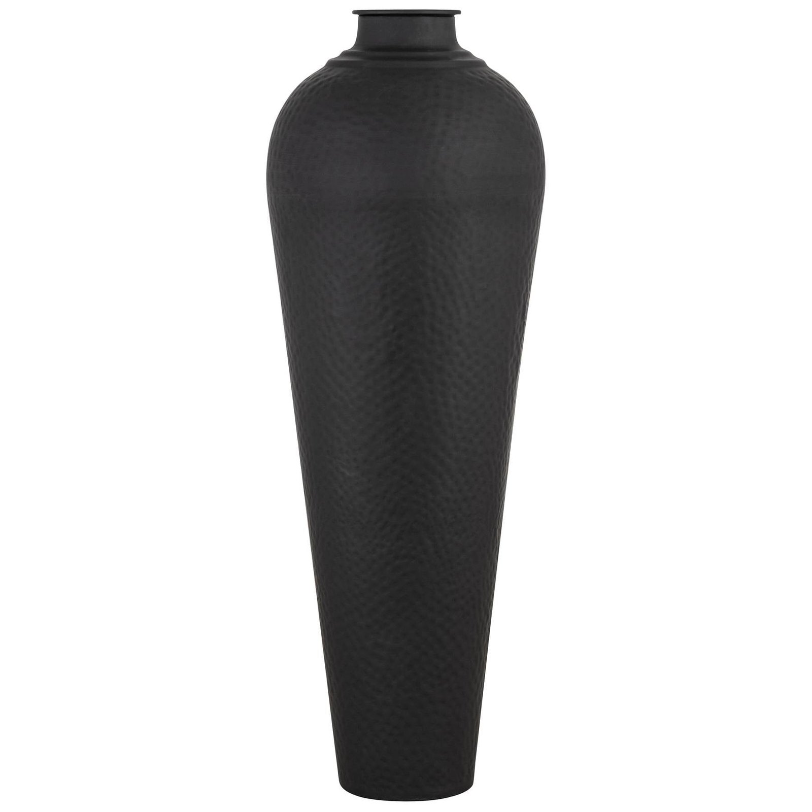 Lorén XL Matt Black Hammered Vase