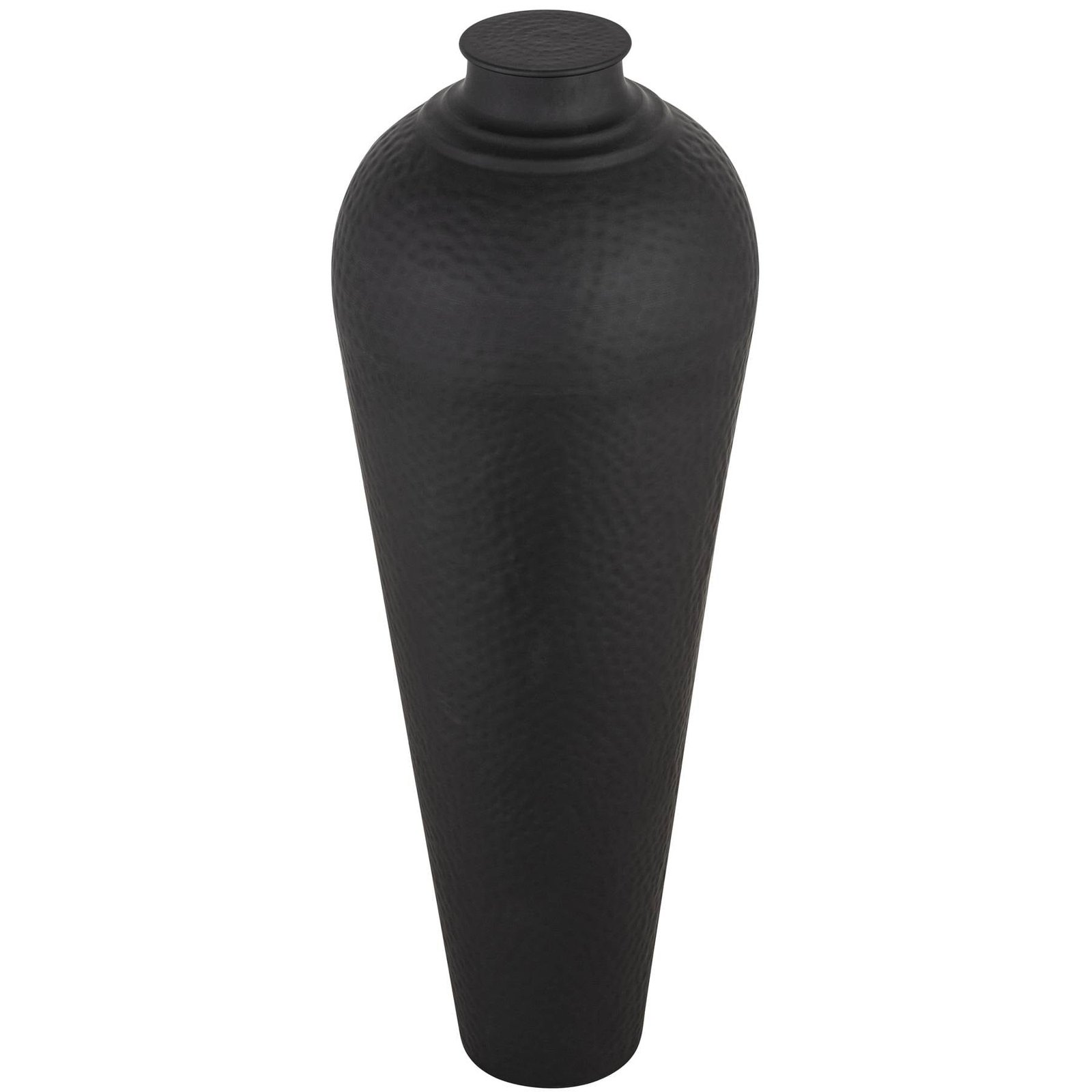 Lorén XL Matt Black Hammered Vase