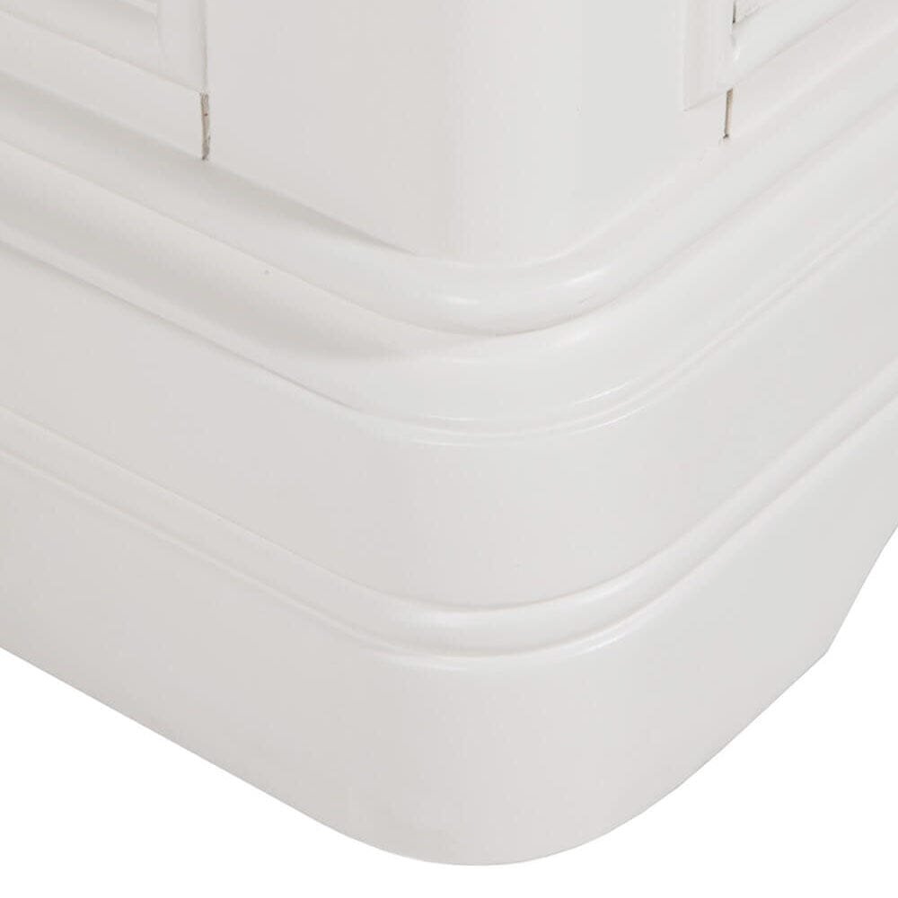 Louvre White Wooden 2 Door 1 Drawer Wardrobe