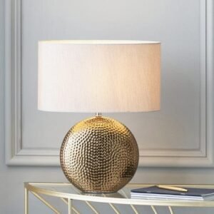 Lucinda Bronze Hammered Rounded Table Lamp
