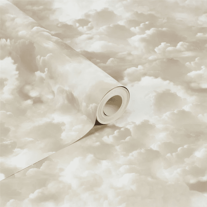 Luna Neutral Cloud Print Wallpaper