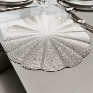 Lyra Silver Round Placemats - Set of 4