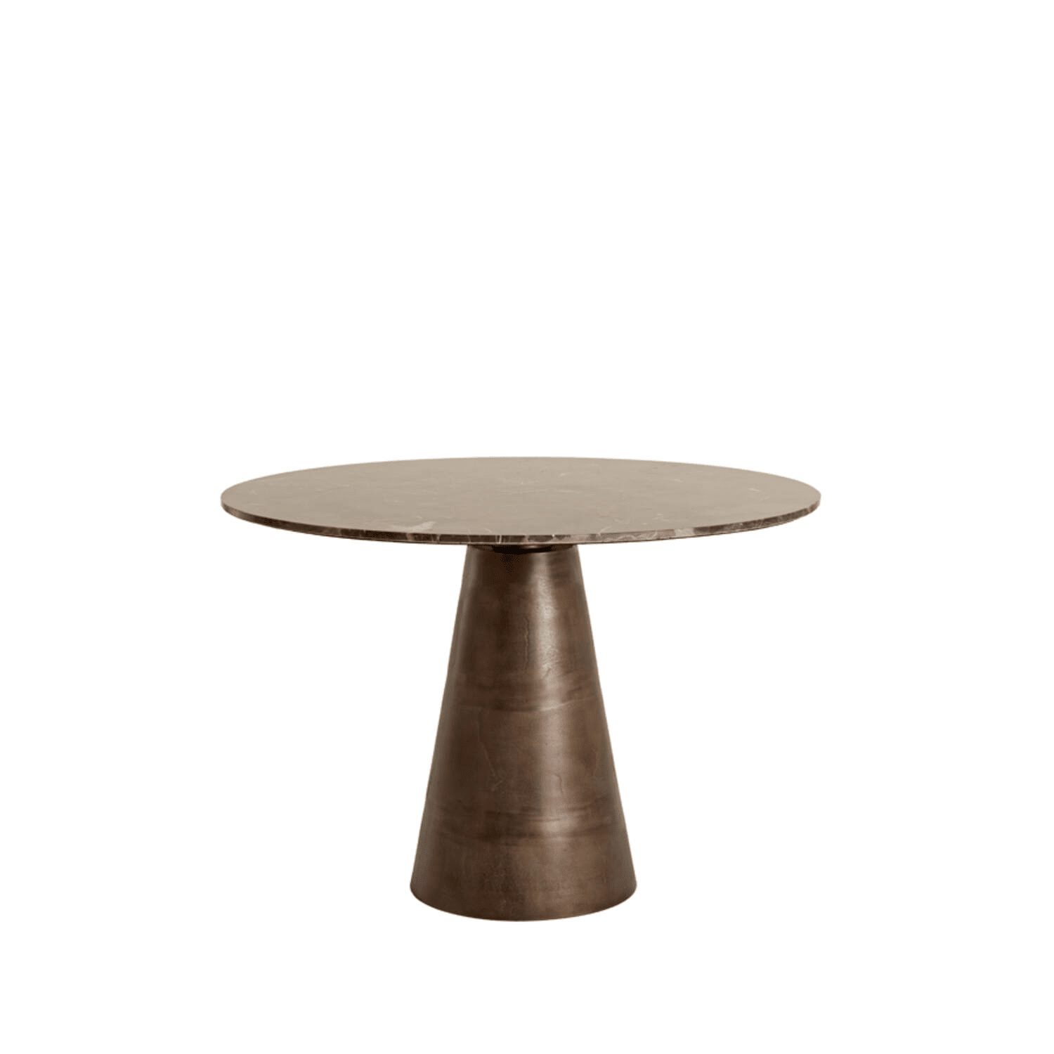 Macci Bronze & Dark Marble Round Dining Table