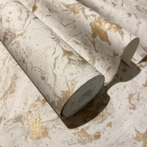Highbury Neutral & Gold Marble Effect Wallpaper