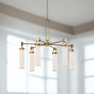 Maelis Gold 6 Light Cylinder Pendant Ceiling Light