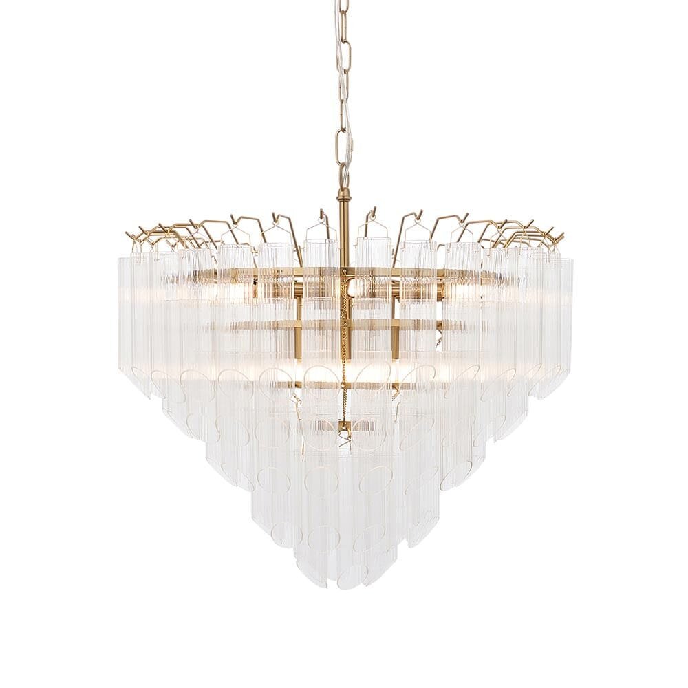 Maisie Luxury Gold & Glass 12 Light Pendant Ceiling Light