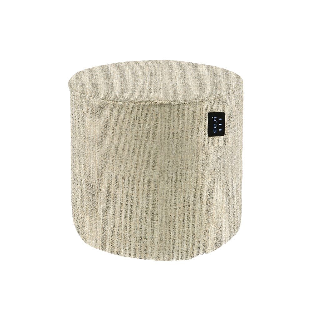 Maldives Outdoor Heated Neutral Textured Medium Round Stool