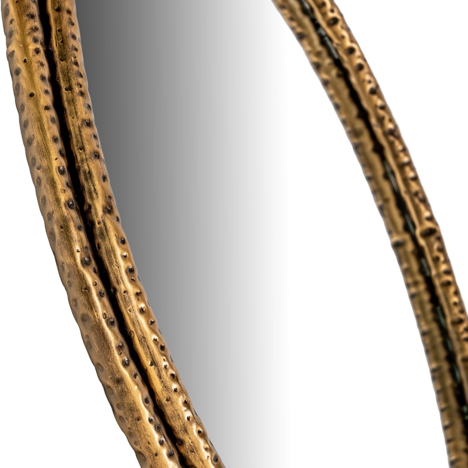 Maltere Gold Large Mirror with Dimpled Frame