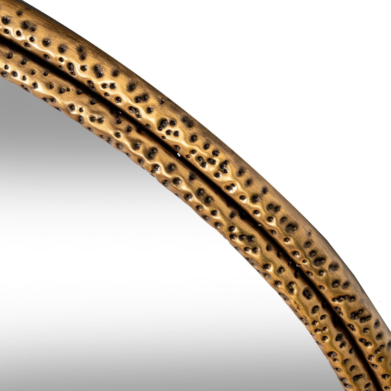 Maltere Gold Large Mirror with Dimpled Frame