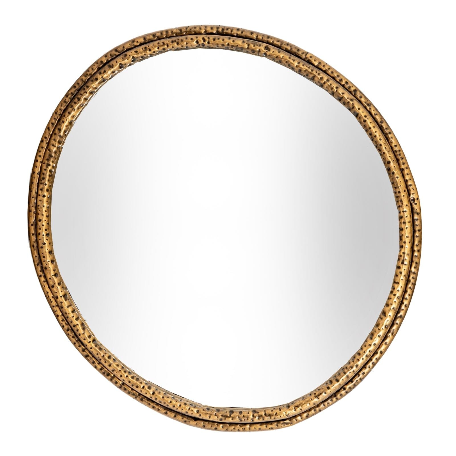 Maltere Gold Large Mirror with Dimpled Frame
