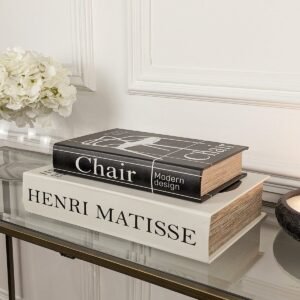 Maos Black & White Decorative Book Boxes - Set of 2
