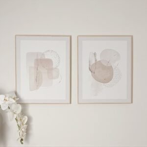 Marina Abstract Print Framed Canvas Wall Art - Set of 2