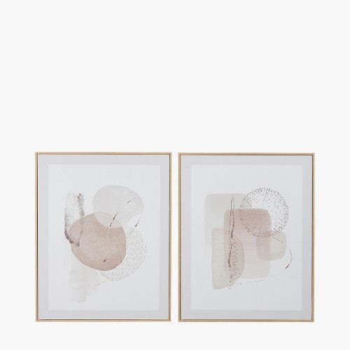 Marina Abstract Print Framed Canvas Wall Art - Set of 2