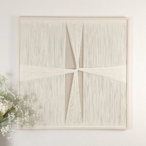 Maris Taupe & Cream Woven Knot Wall Art