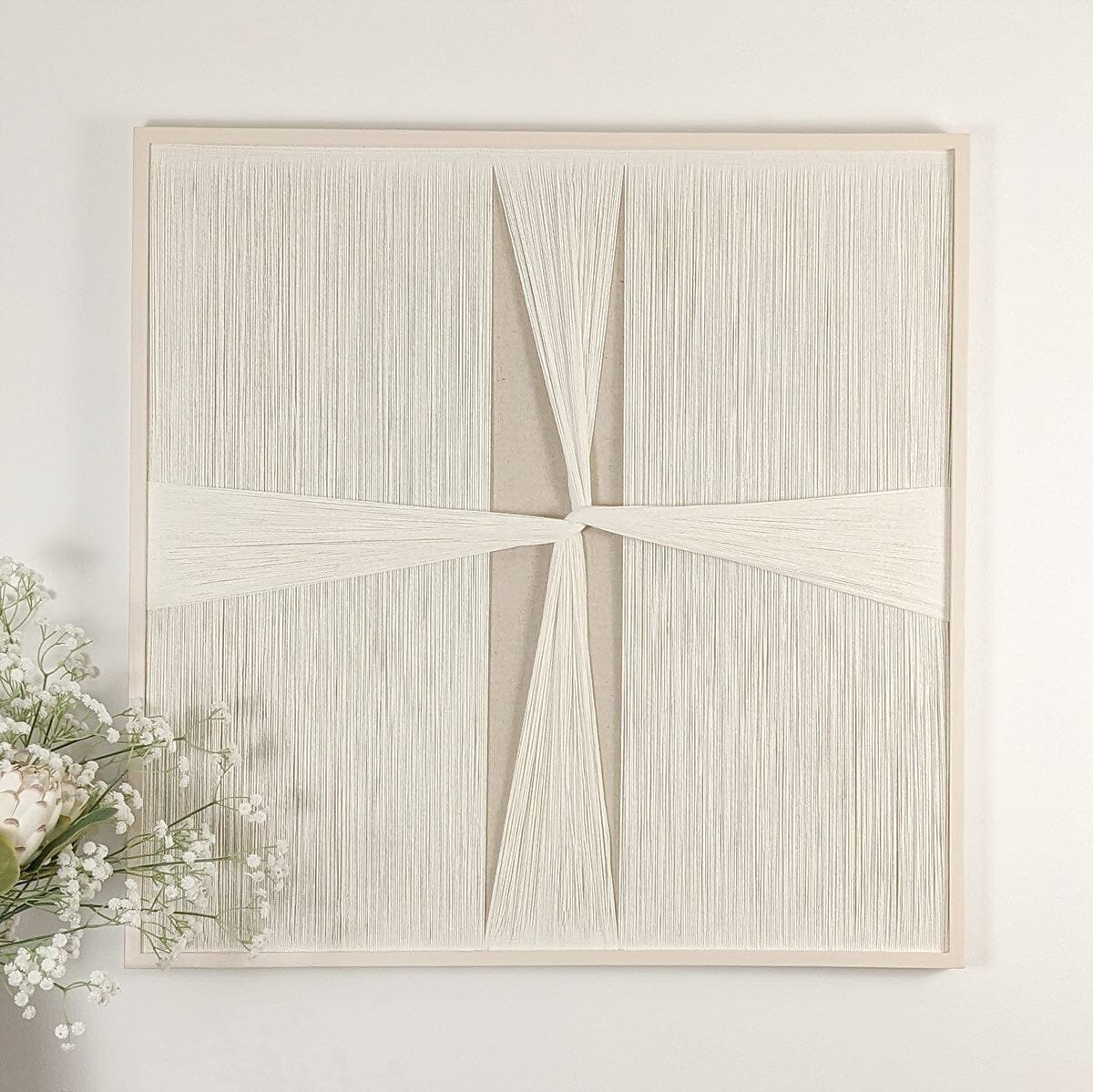 Maris Taupe & Cream Woven Knot Wall Art
