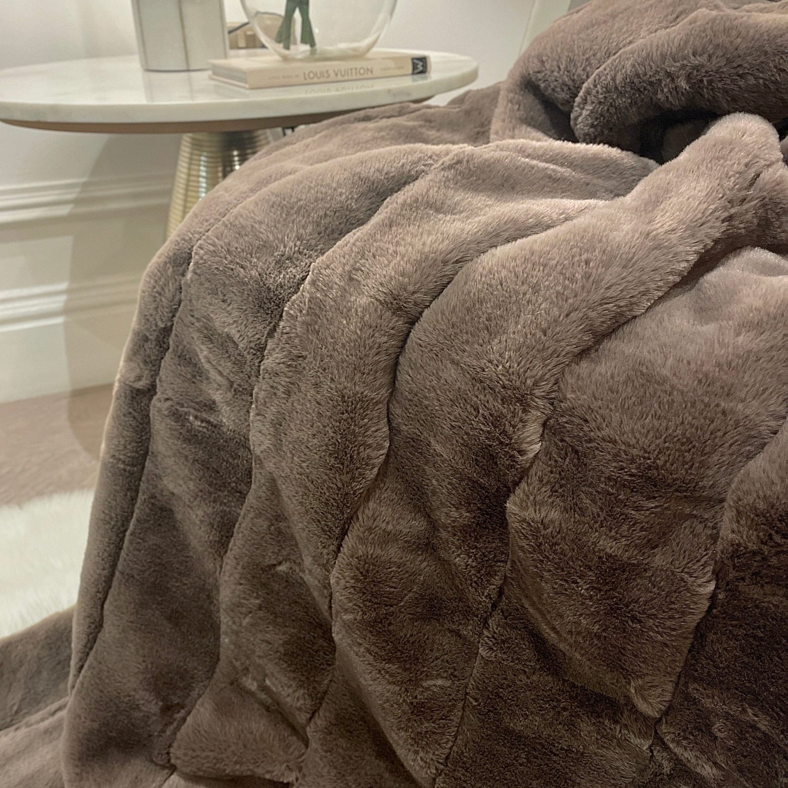 Marlowe Chestnut Faux Fur Throw