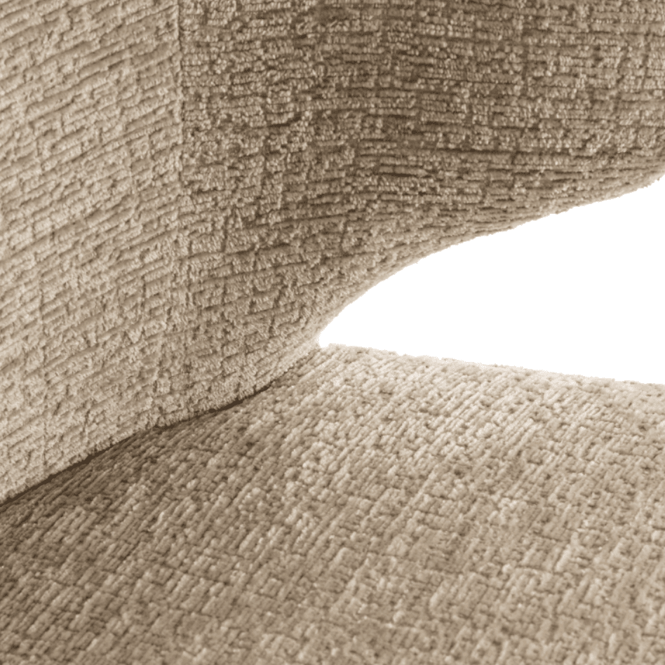 Marnie Sand Chenille Curved Dining Chair