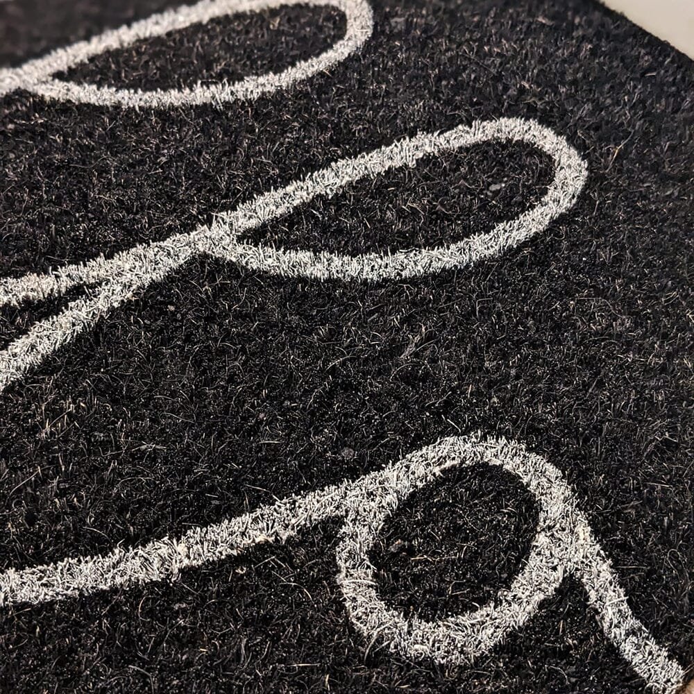 Marston Black 'Hello' Doormat