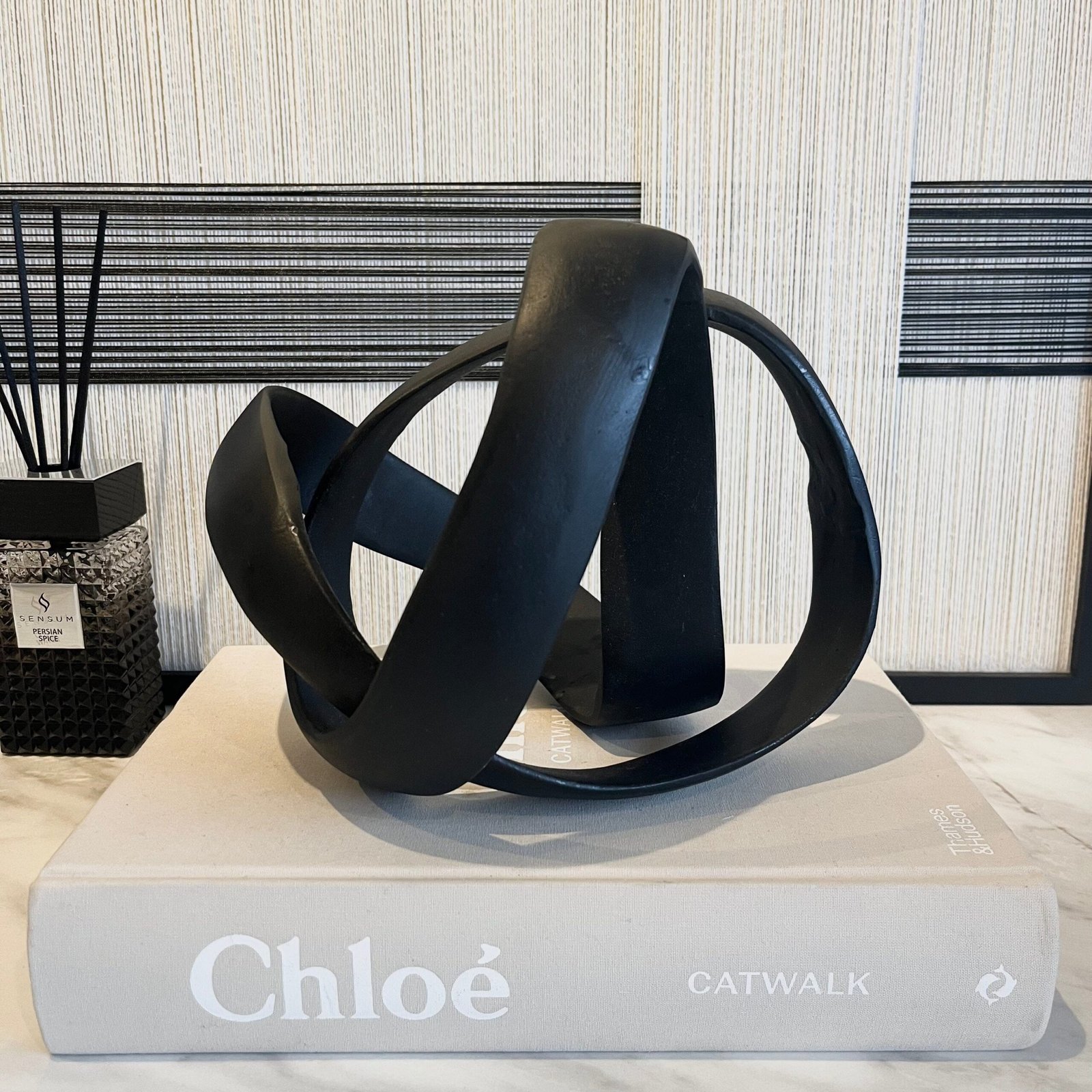 Marteli Decorative Black Knot Sculpture