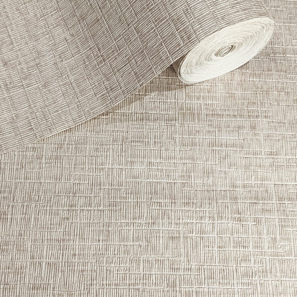Matilda Beige Abstract Lines Textured Wallpaper