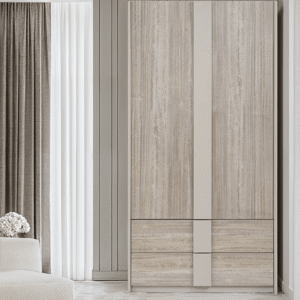 Maya Luxury Greige 2 Door 2 Drawer Wardrobe