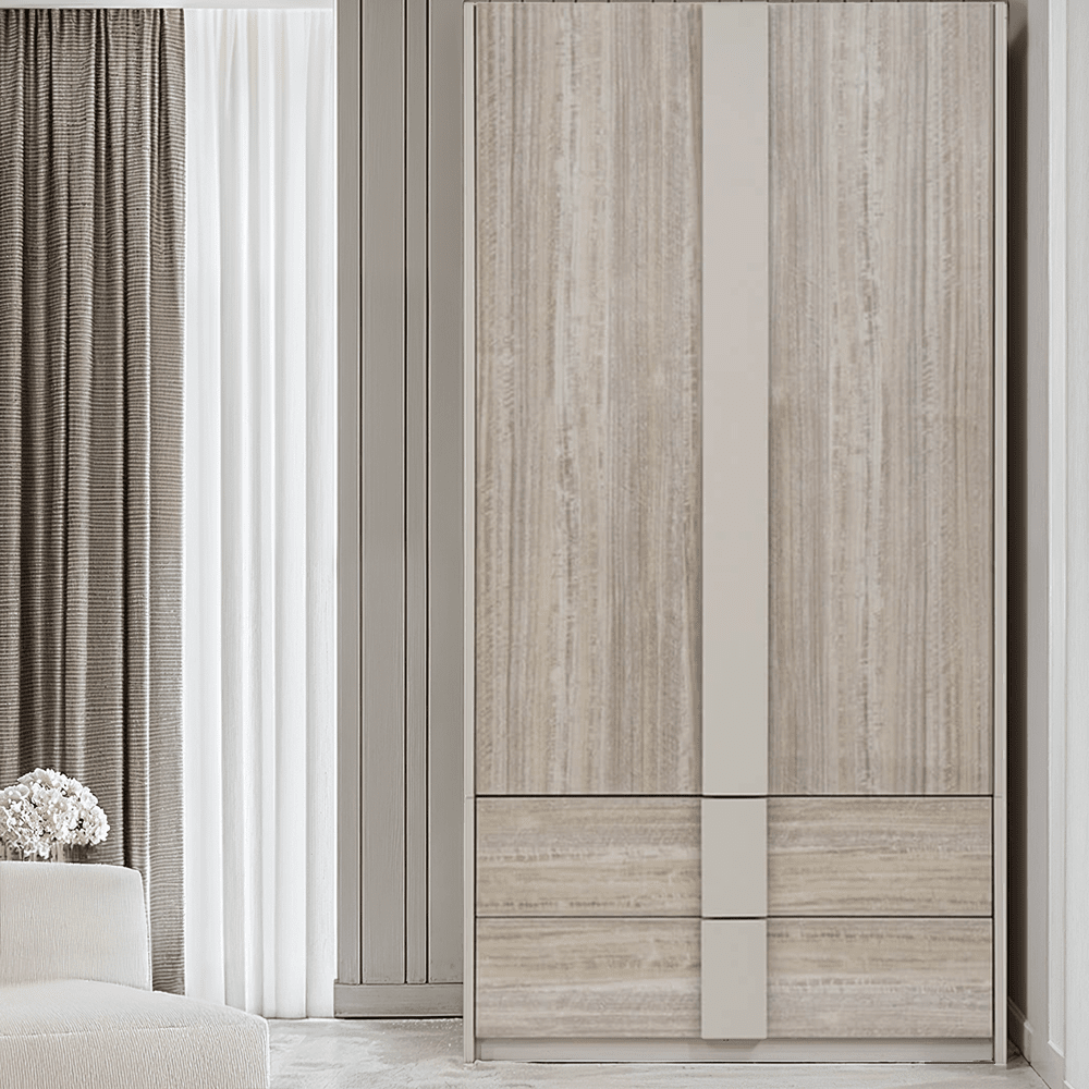 Maya Luxury Greige 2 Door 2 Drawer Wardrobe