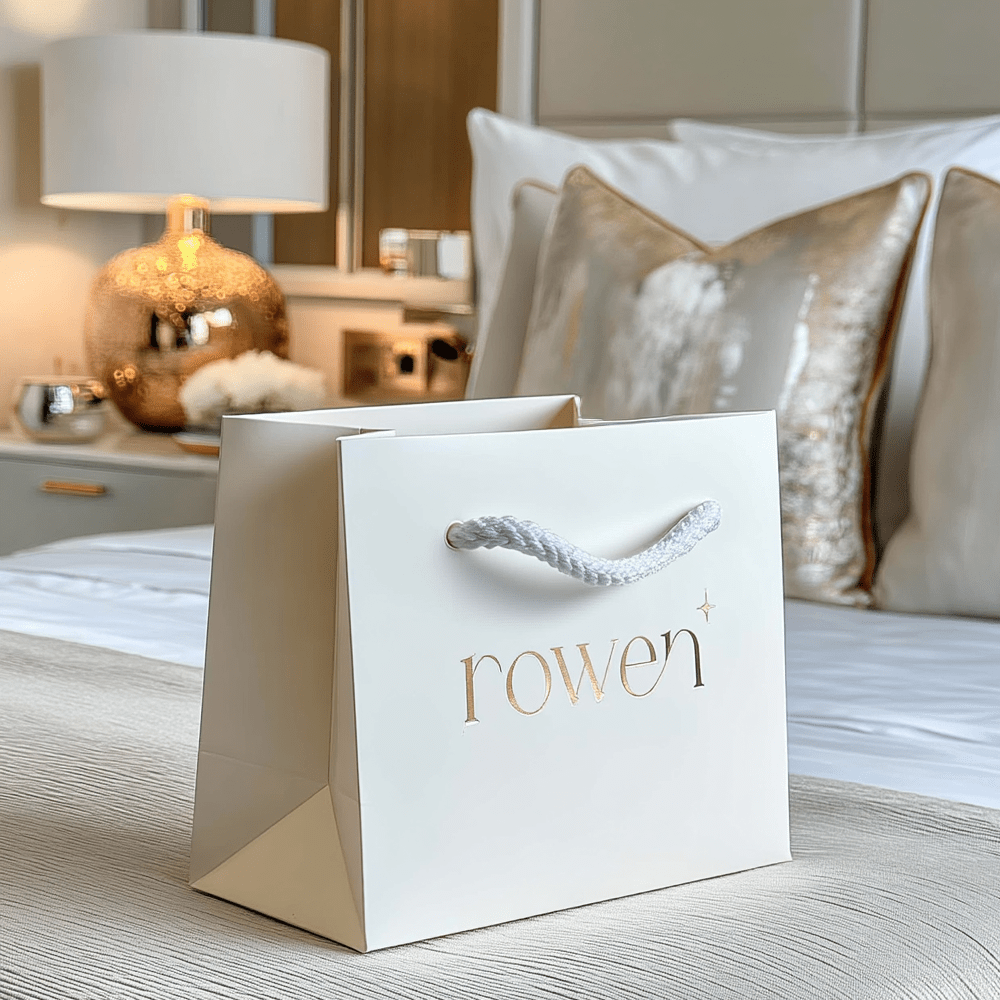 Medium Eden Home & Garden White & Gold Gift Bag