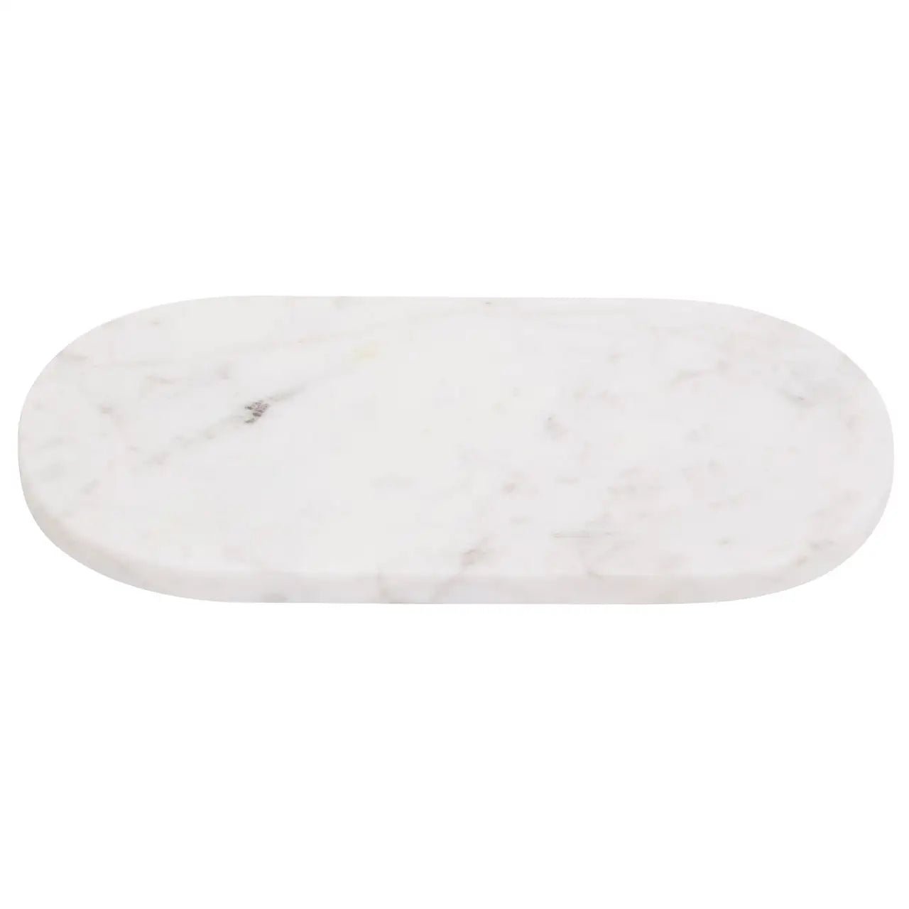 Melanie Oblong White Marble Serving Tray