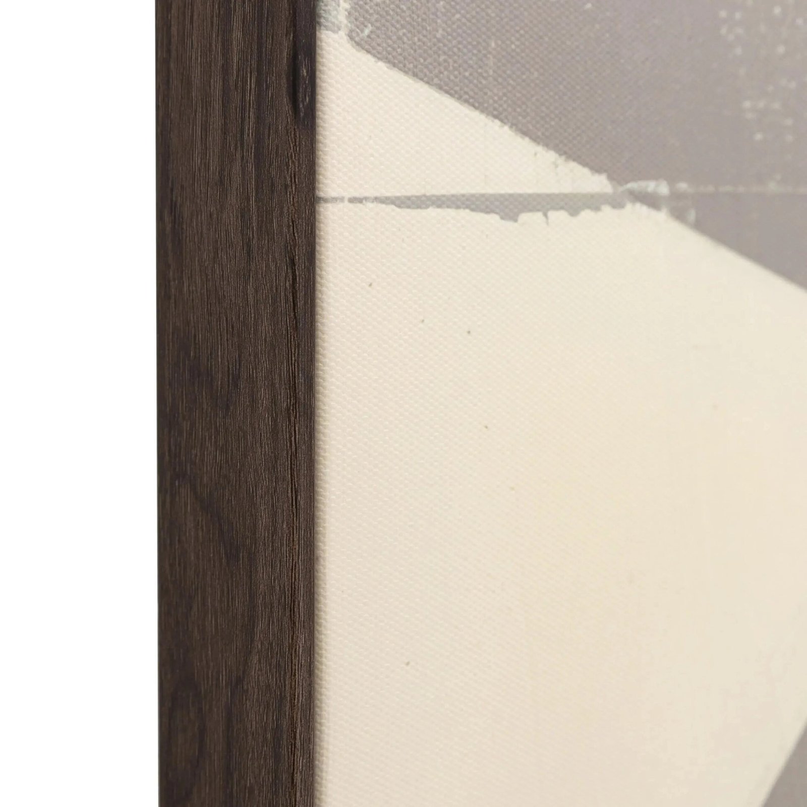 Meridian Taupe Abstract Framed Canvas Wall Art