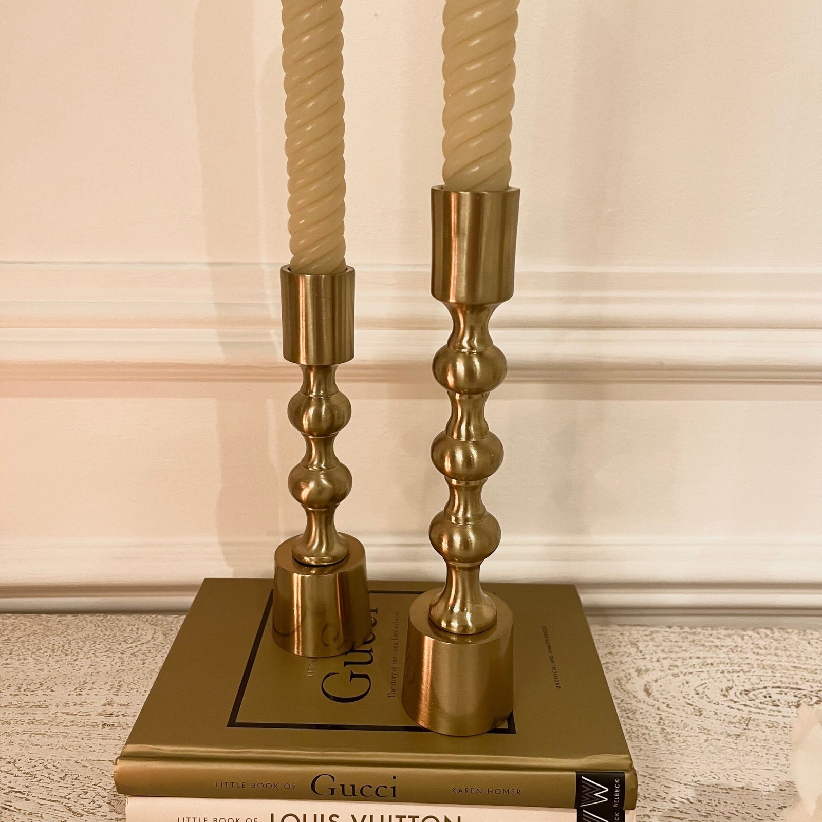 Micaela Gold Decorative Candlestick Holder