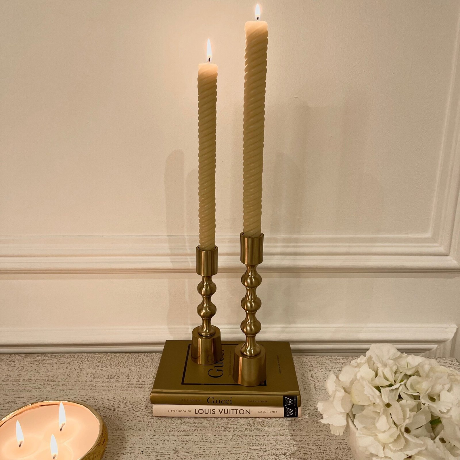 Micaela Gold Decorative Candlestick Holder