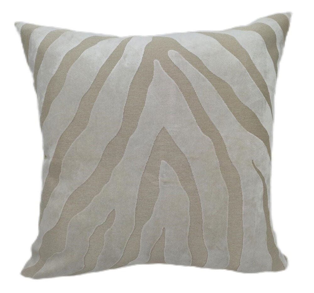 Mimi Ivory Zebra Print Cushion - 43x43cm