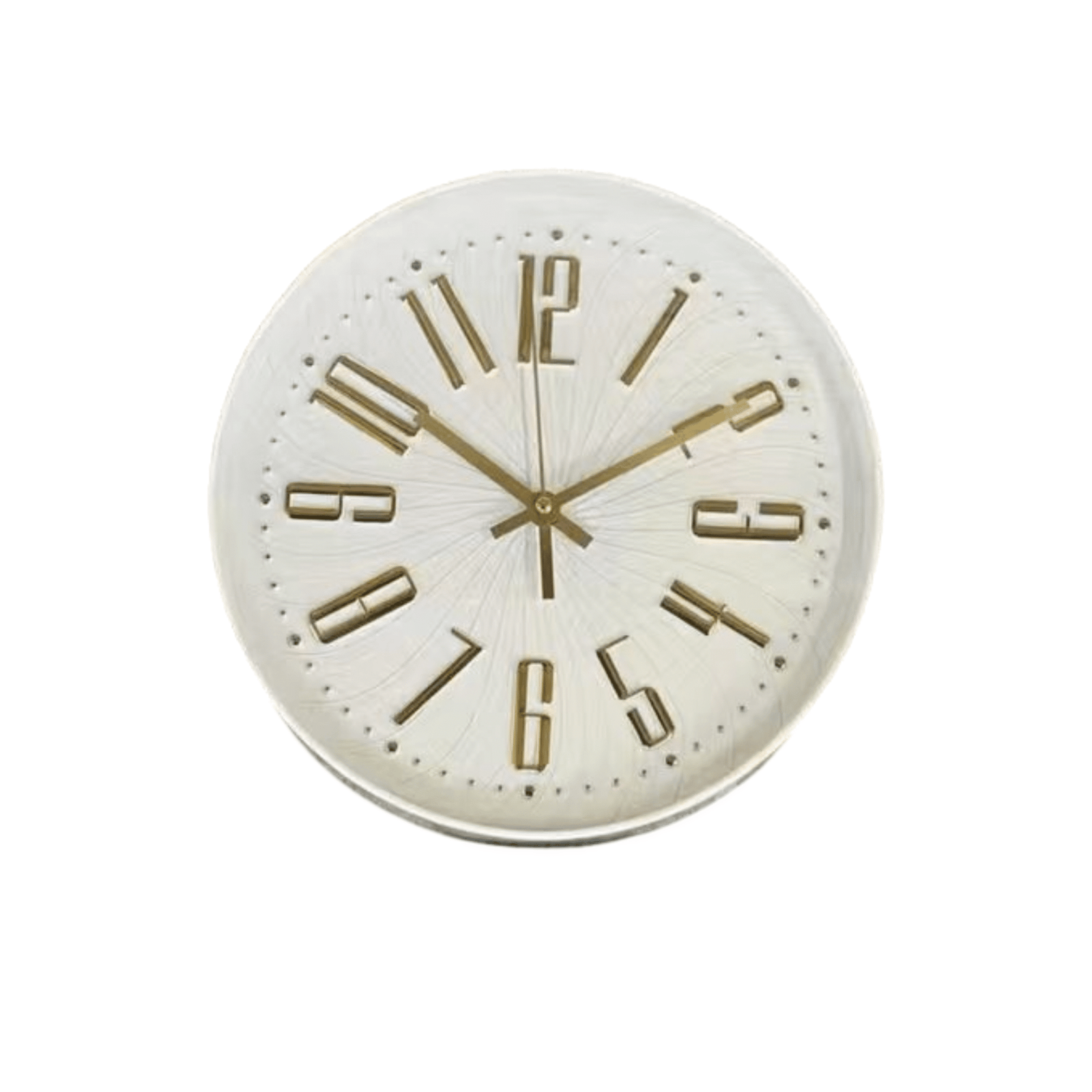 Mincio Cream & Gold Clock