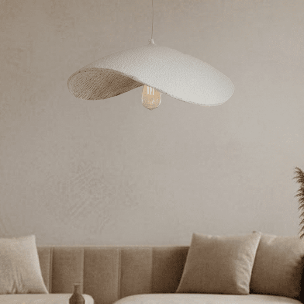 Montrose Cream & Antique Brass Organic Ceiling Light
