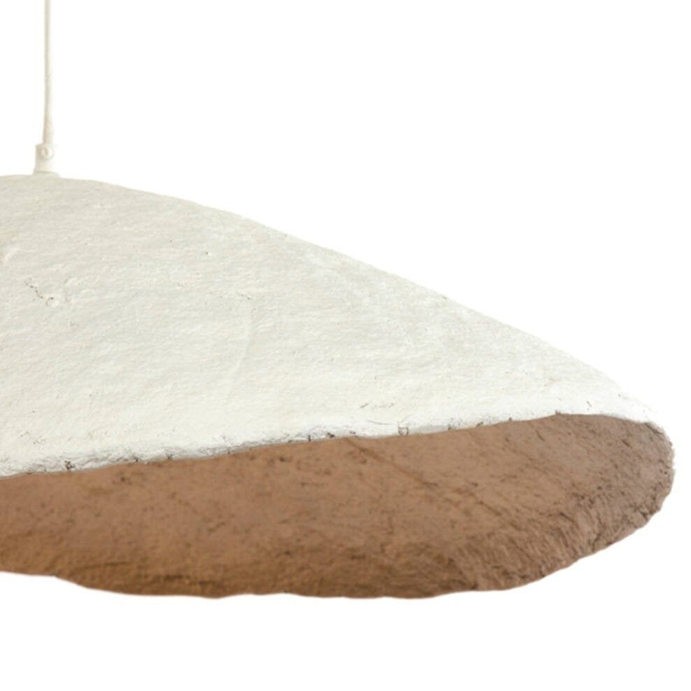 Montrose Large Cream & Antique Brass Organic Ceiling Light