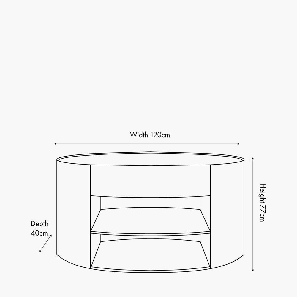 Moxin Travertine Effect 1 Drawer Console Table