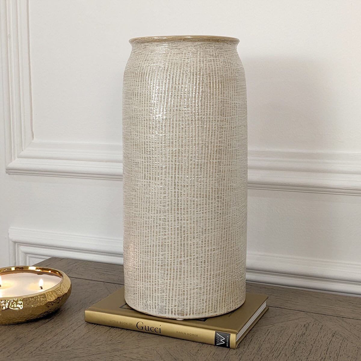 Mystic Large Textured Neutral Vase
