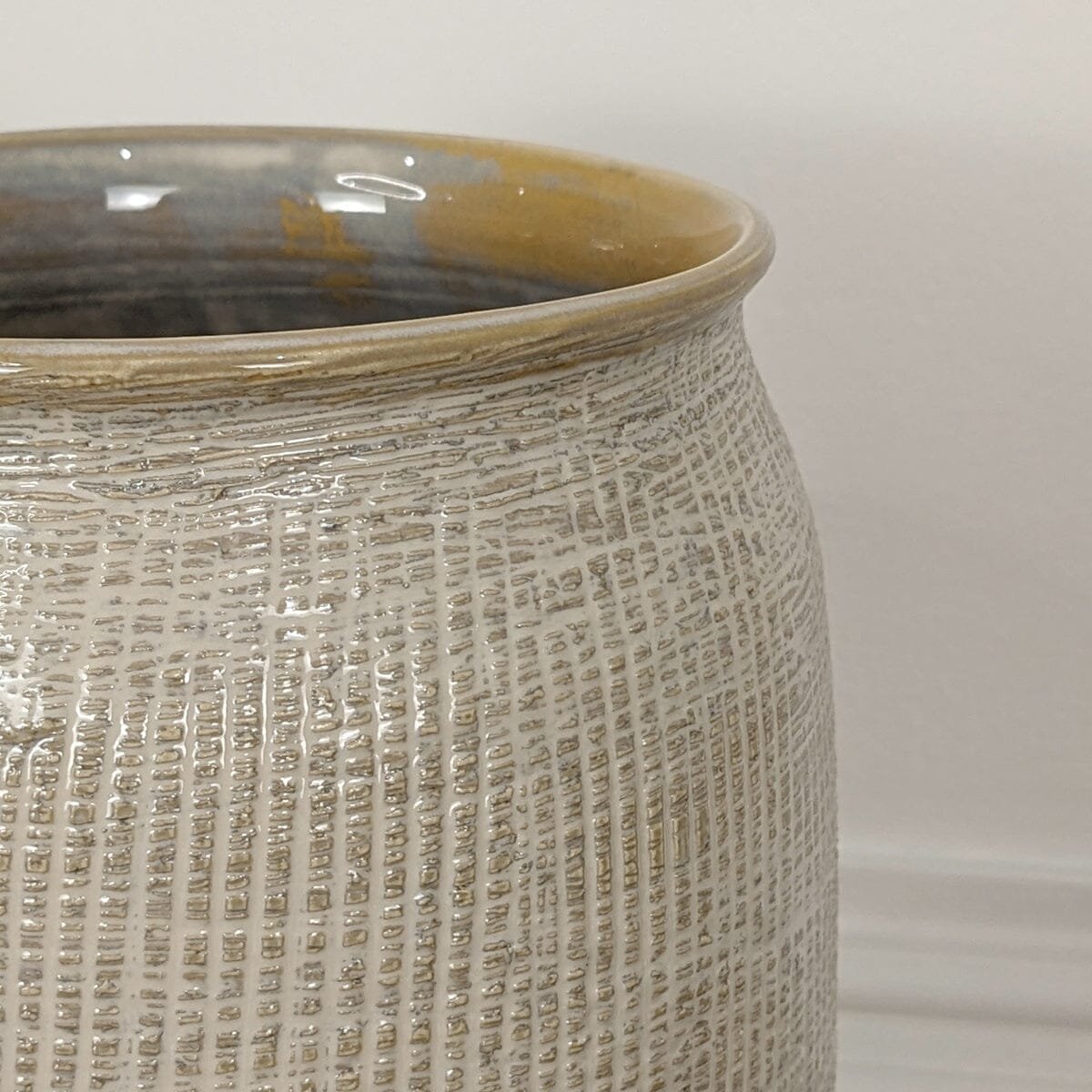Mystic Large Textured Neutral Vase