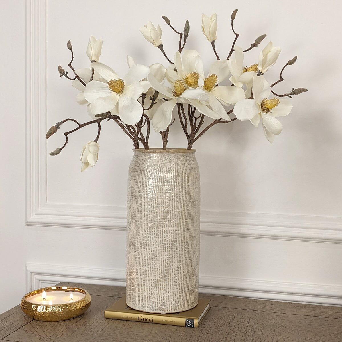 Mystic Large Textured Neutral Vase