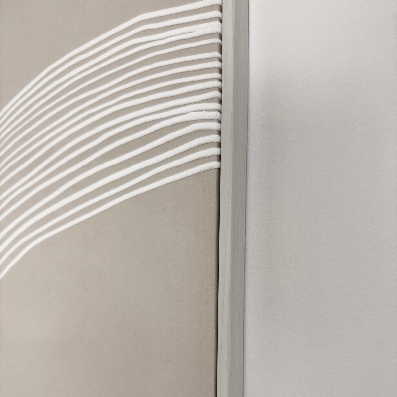 Nelly Taupe Abstract Lines Framed Wall Art - I