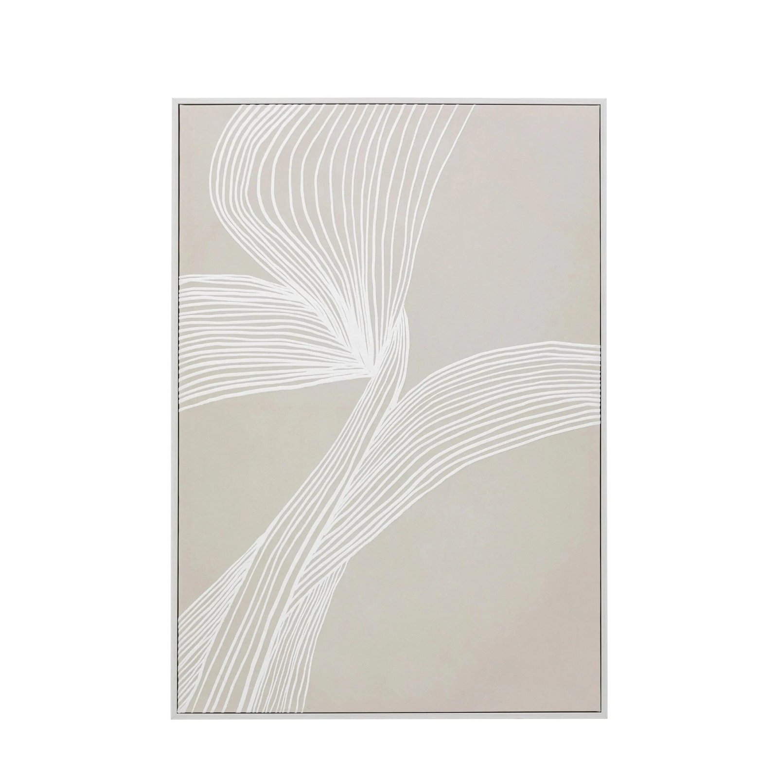 Nelly Taupe Abstract Lines Framed Wall Art - I