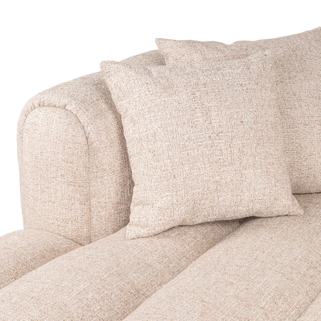 Neo Cream Tweed Left Hand Facing Chaise End Sofa