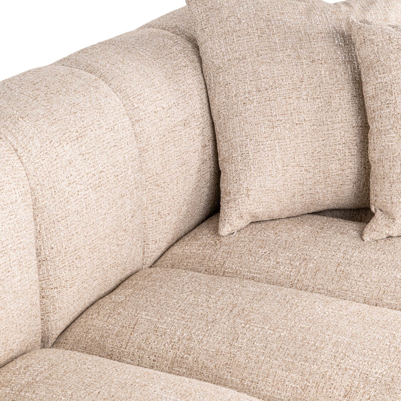 Neo Cream Tweed Left Hand Facing Chaise End Sofa
