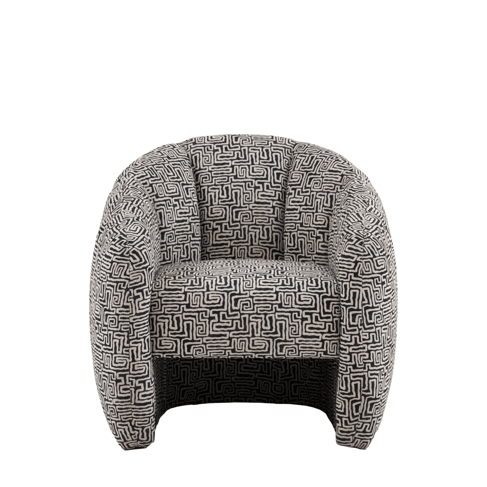 Nerissa Black Patterned Accent Chair
