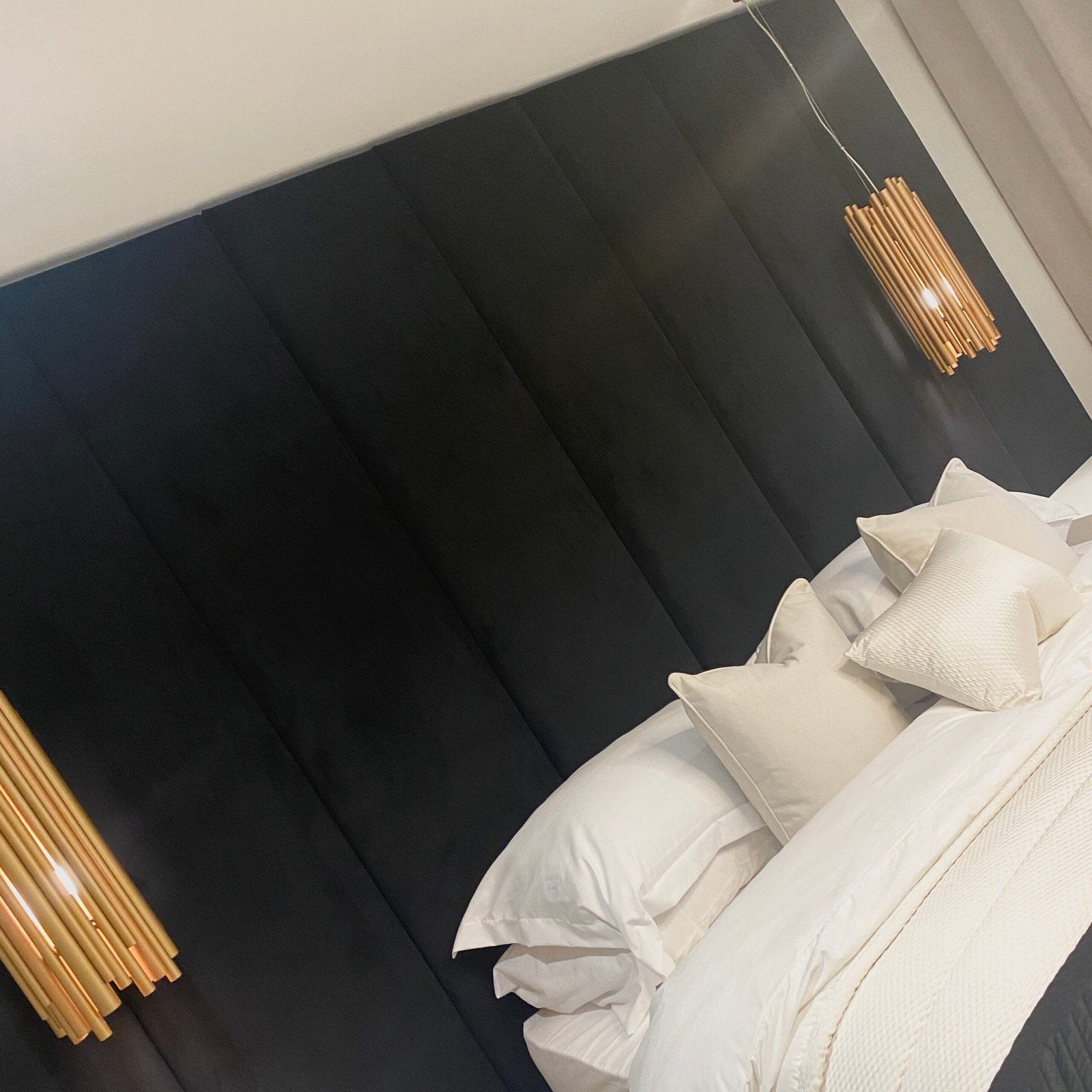Noir Black Velvet Individual Wall Mounted Headboard Panel - 45cm